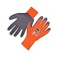 Ergodyne ProFlex 7401 Winter Work Gloves, Fleece Lined, Latex Coated Palm, Orange, X-Large, 12 Pairs (17625)