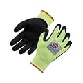 Ergodyne ProFlex 7041 Hi-Vis Nitrile-Coated Cut-Resistant Gloves, ANSI A4, Wet Grip, Lime, XL, 12 Pa