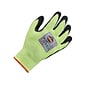 Ergodyne ProFlex 7041 Hi-Vis Nitrile-Coated Cut-Resistant Gloves, ANSI A4, Wet Grip, Lime, XL, 12 Pairs (17815)