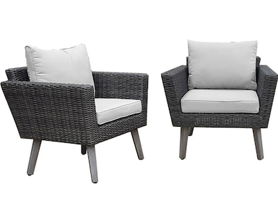 DUKAP KOTKA Armchair with Cushion, Dark Gray/Light Gray, 2/Set (O-DK-P01-A)
