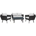 DUKAP KOTKA 4-Piece Sofa Seating Set with Cushions, Dark Gray/Light Gray (O-DK-P01-AB)