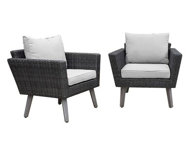 DUKAP KOTKA 4-Piece Sofa Seating Set with Cushions, Dark Gray/Light Gray (O-DK-P01-AB)