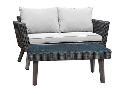 DUKAP KOTKA 4-Piece Sofa Seating Set with Cushions, Dark Gray/Light Gray (O-DK-P01-AB)