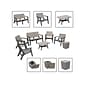 DUKAP ENZO 7-Piece Sofa Seating Set without Cushions, Gray/Black (O-DK-018019BBG)