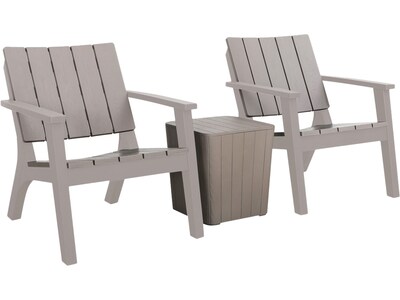 DUKAP ENZO 3-Piece Seating Set without Cushions, Gray (O-DK-019-GRE)