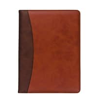 Samsill Faux Leather Padfolio/Notepad, Tan/Brown (71656)