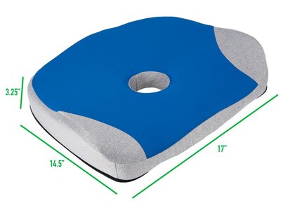 Mind Reader Foam Seat Cushion, Blue/Gray (GELCUSH-BLU)