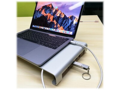 OTM Essentials Basics Aluminum Laptop Riser Stand, Silver (OB-A2D)