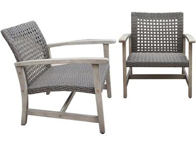 DUKAP Monterosso Chairs Seating Set, 2-Piece, Gray (O-DK-P013-A)