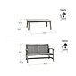 DUKAP Monterosso Sofa and Table Seating Set, 2-Piece, Gray (O-DK-P013-B)