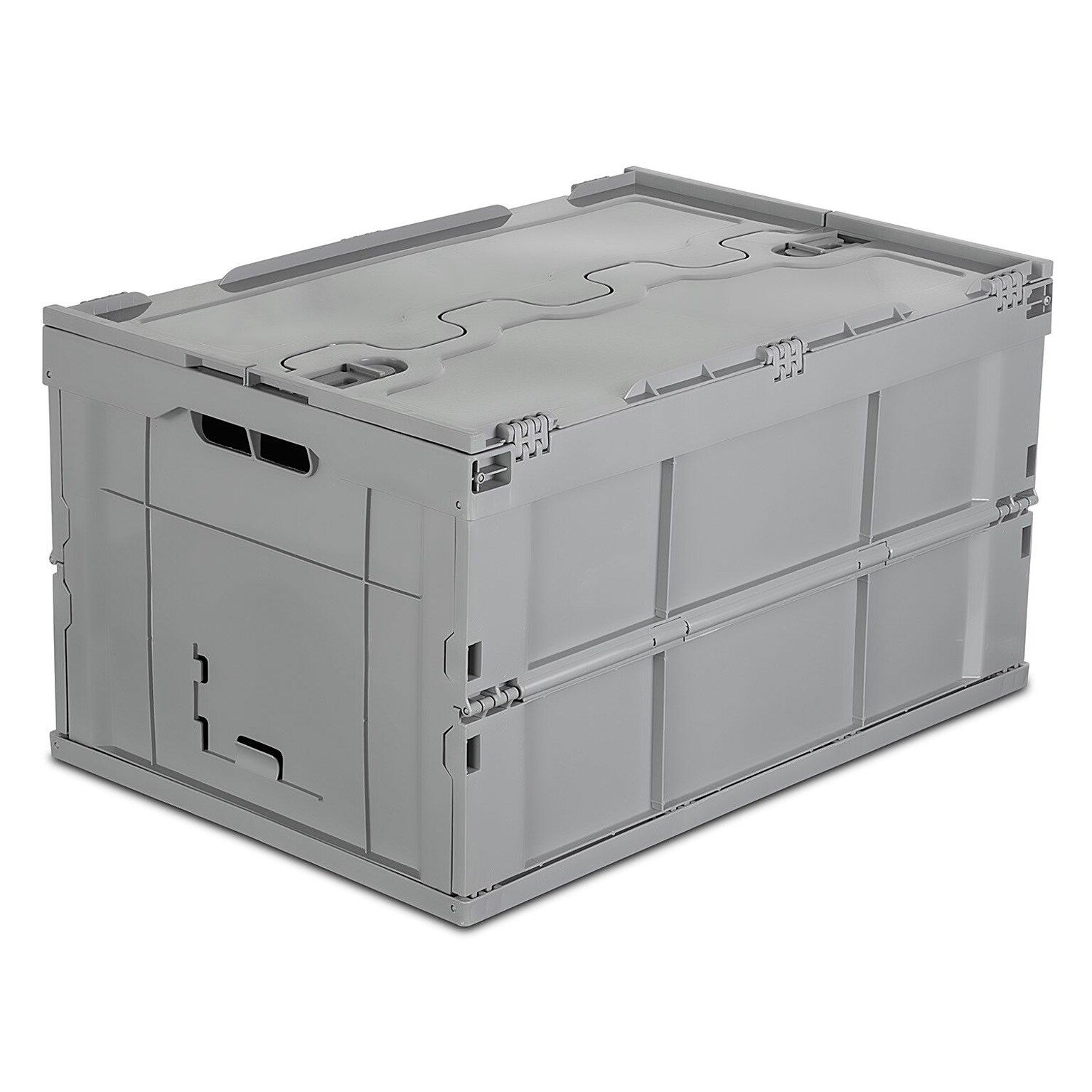 Mount-It! Folding Plastic Storage Crate, 65L Liter Capacity