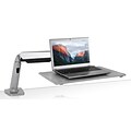 Mount-It! Sit Stand Laptop Tray Desk Mount Stand, Articulating and Height Adjustable Arm supports 17.6 lb Capacity (MI-7907)