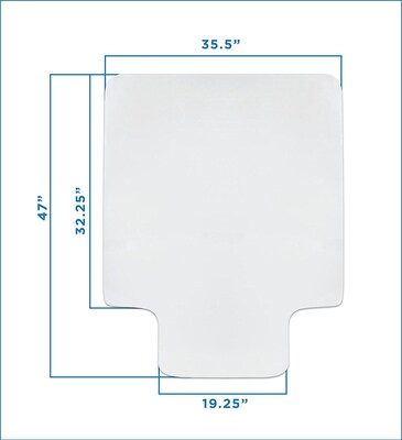 Mount-It! 35.5" x 47" Rectangular Desk Chair Mat for Hardwood Floor, Clear Vinyl (MI-7818)