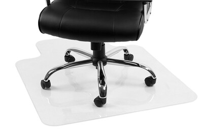 Mount-It! Hard Floor Chair Mat with Lip, 35.5" x 47", Clear Vinyl (MI-7818)