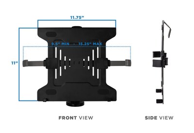 Mount-It! VESA Laptop Mount Tray Holds Up To 17" Laptops - Tray Only, Black (MI-2352T)