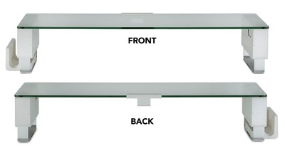 Mount-It! Tempered Glass Height Adjustable Monitor Riser With 3 USB Ports, Up to 32",  (MI-7265)