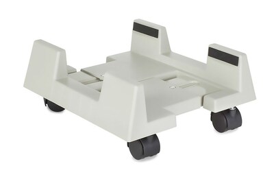 Mount-It! Adjustable CPU Holder Cart with Four Wheels, White (MI-7151)