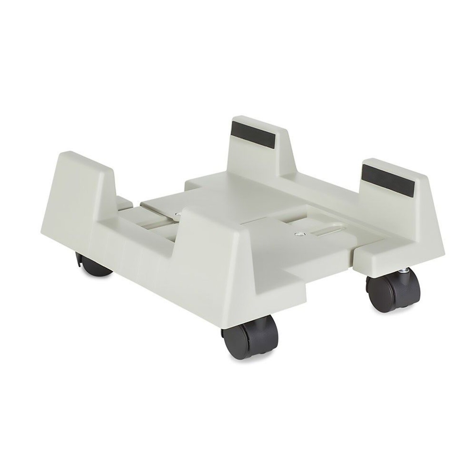 Mount-It! Adjustable CPU Holder Cart with Four Wheels, White (MI-7151)