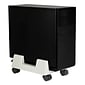 Mount-It! Adjustable CPU Holder Cart with Four Wheels, White (MI-7151)