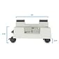 Mount-It! Adjustable CPU Holder Cart with Four Wheels, White (MI-7151)