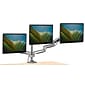 Mount-It! Height Adjustable Triple Monitor Mount Arms with USB Port for 24" to 32" Displays (MI-2753)