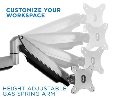 Mount-It! Height Adjustable Triple Monitor Mount Arms with USB Port for 24" to 32" Displays (MI-2753)