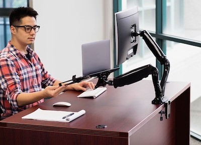 Mount-It! Laptop Desk Stand and Monitor Mount, 44 Lb Weight Capacity