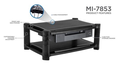 Mount it Mount-lt! Adjustable Monitor Stand, Black (MI-7853)