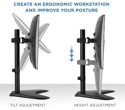 Mount-It! Single Monitor Mount Desk Stand For 22" to 32" Monitors (MI-1757)