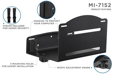 Mount it Mount-lt! Adjustable Monitor, Black (MI-7152)