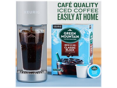 Green Mountain Brew-Over-Ice Classic Black Iced Coffee, Dark Roast, 0.40 oz. Keurig® K-Cup® Pods, 96/Box (390276CT)
