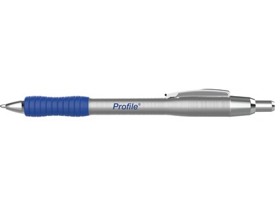 Paper Mate Profile Metal Barrel Retractable Ballpoint Pen, Medium Point, Blue Ink, 2/Pack (2130519)