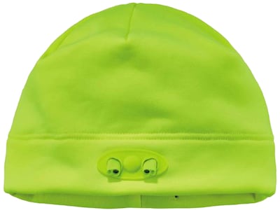 Ergodyne N-Ferno One Size Fits All Skull Cap Beanie Hat with LED Lights, Lime (16802)