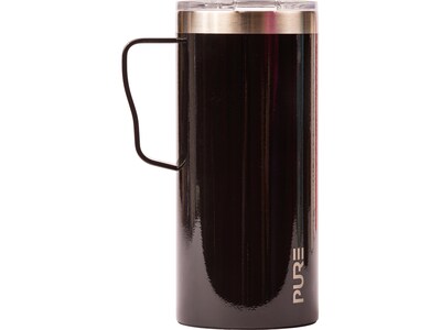 PURE Drinkware Coffee Mug, Black, 18 Oz. (OL-18SM-327)