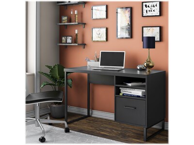 Ameriwood Candon 45"W Metal Computer Desk, Black (9892196COM)