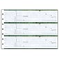 Custom 3-On-A-Page Business Size Checks, Side-Tear Voucher, Premium Color, 2 Ply/Duplicate, 1 Color Printing, 8.25" x 3", 250/Pk