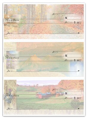 Custom Secretary Deskbook, 3-On-A-Page Compact Size Checks, 1 Ply, Premium Color, 1 Color Printing, 6" x 2.75", 250/Pk