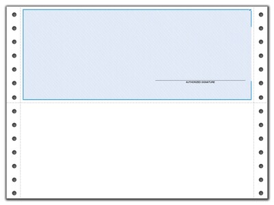 Custom Continuous Top Check, QuickBooks Cmptble, Lined, 2 Ply/Duplicate, 1 Clr Printing, Standard Ch