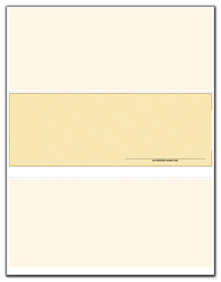 Custom Laser Middle Check, Peachtree for DOS Cmptble, 3 Ply/Triplicate, 2 Clr Printing, Standard Check Clr, 8-1/2" x 11", 500/Pk