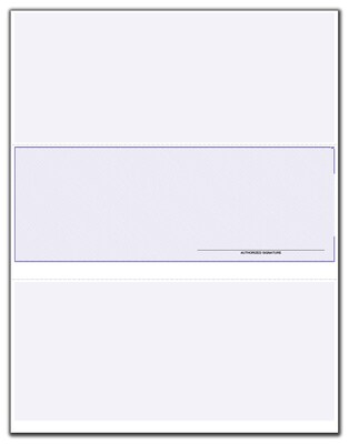 Custom Laser Middle Accounts Payable Check, 3 Ply/Triplicate, 2 Color Printing, Standard Check Color, 8-1/2" x 11", 500/Pk