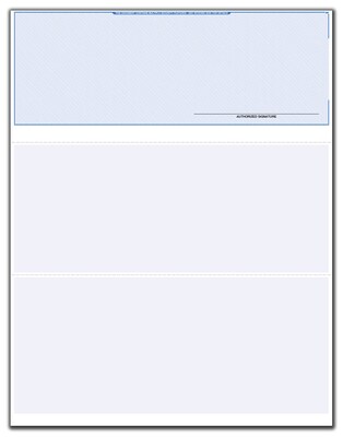 Custom Laser Top Checks, Multi-Purpose, 1 Ply, 1 Color Printing, Standard Check Color, 8-1/2" x 11", 500/Pk