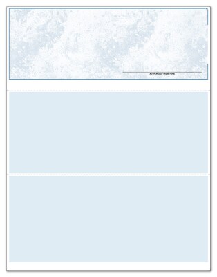 Custom Laser Top Checks, Multi-Purpose, 2 Ply/Duplicate, 1 Color Printing, Prem Check Designs, 8-1/2" x 11", 500/Pk