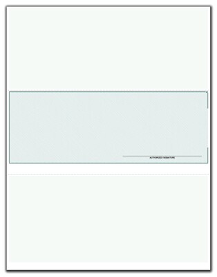 Custom Laser Middle Check, Peachtree for DOS Cmptble, 3 Ply/Triplicate, 2 Clr Printing, Standard Check Clr, 8-1/2" x 11", 500/Pk
