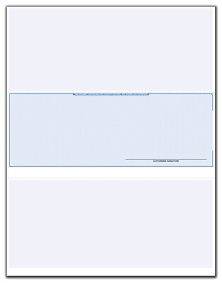 Custom Laser Middle Check, Compatible with Sage50, 1 Ply, 2 Color Printing, Standard Check Color, 8-1/2" x 11", 500/Pk