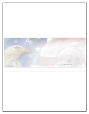 Custom Laser Middle Check, 1 Ply, 1 Color Printing, Prem Check Designs, 8-1/2 x 11, 500/Pk