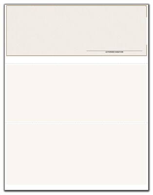 Custom Laser Top Checks, Lined, 3 Sheets/Triplicate, 1 Color Printing, Standard Check Color, 8-1/2" x 11", 500/Pk