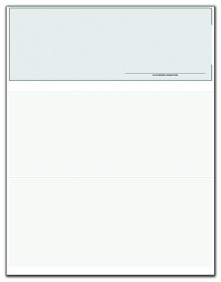 Custom Laser Top Checks, Unlined, 1 Ply, 1 Color Printing, Standard Check Color, 8-1/2" x 11", 500/Pk