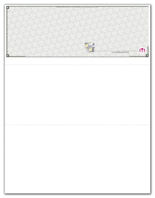 Custom High Security Laser Top Check, 1 Ply, 1 Color Printing, 8-1/2" x 11", 500/Pk