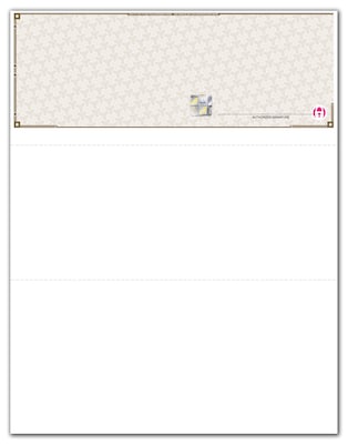 Custom High Security Laser Top Check, 1 Ply, 1 Color Printing, 8-1/2" x 11", 500/Pk