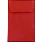 JAM Paper® #1 Coin Business Colored Envelopes, 2.25 x 3.5, Red Recycled, 100/Pack (356730632F)